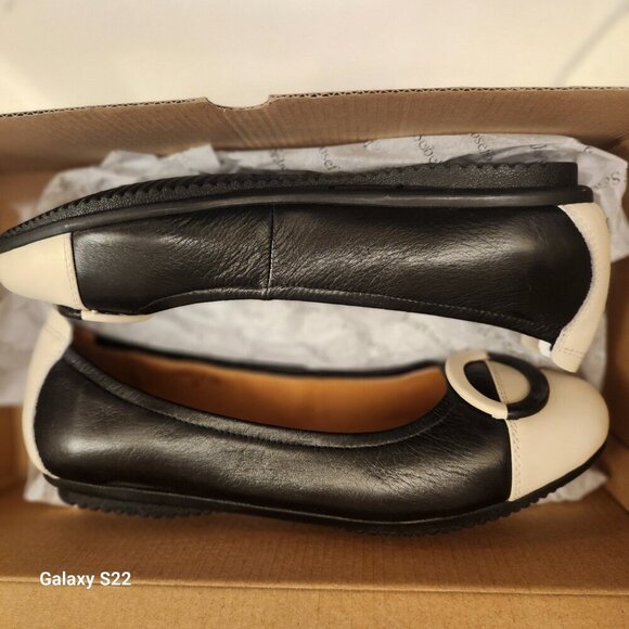 Josef Seibel " Pippa 19" Schwarz/Off white Ballet flats. NIB. Sze EU 37/US 6-6.5 - Picture 9 of 11